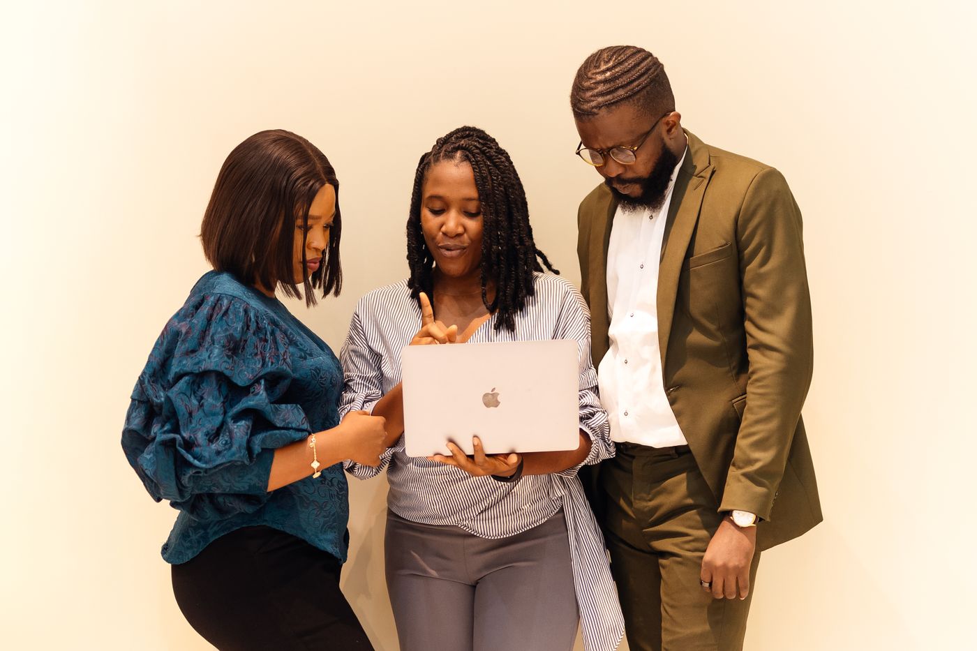 Team collaborating in a Lagos office